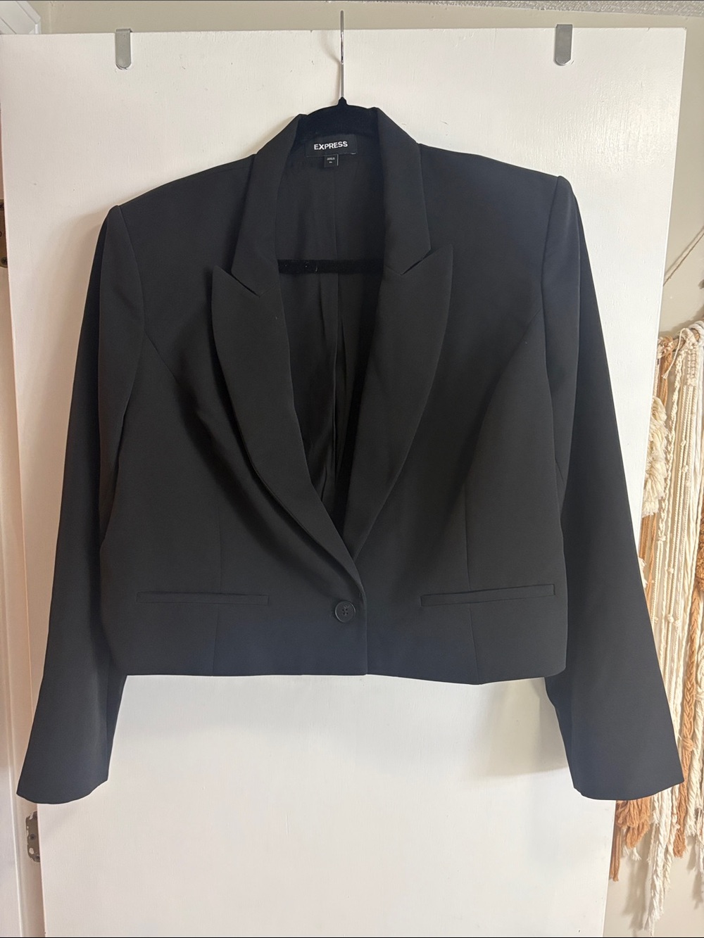 Express Black Cropped Blazer Jacket XL